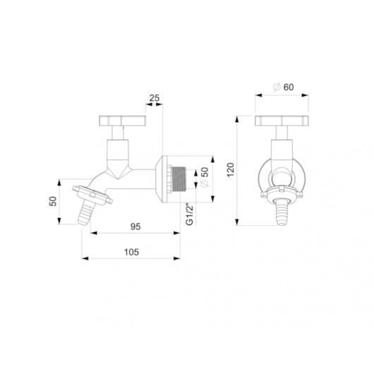 Torneira Para Tanque E Jardim De Parede Up Cromada Celite - Imagem principal - 2f186c40-6303-4010-b93d-4d151429ca75