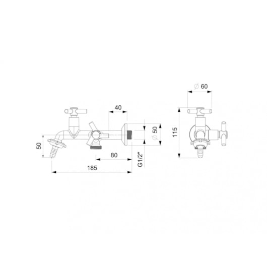 Torneira Para Tanque E Máquina De Lavar De Parede One Cromada Celite - Imagem principal - 328eb91c-27a2-4d5d-bf38-66b3a2195ca3