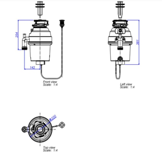 Triturador De Resíduos Para Cuba De Cozinha 220V Deca - Imagem principal - 88c05dee-cdcf-419c-b678-d72a138e94f8