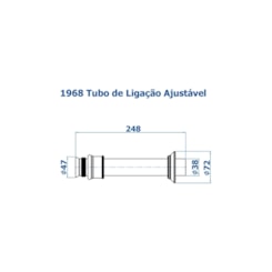 Tubo De Ligação Ajustável 25Cm DOro Vecchio Fani Metais