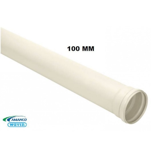 Tubo De Pvc Para Esgoto 100mm Barra 6m Amanco - Imagem principal - 811037db-d434-4a47-aa4b-c05dc392c60d