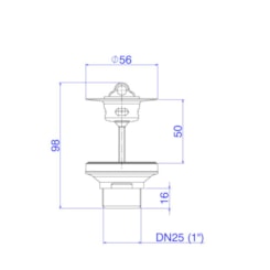 Válvula De Escoamento Para Lavatório, Cuba e Bidê 1 Deca