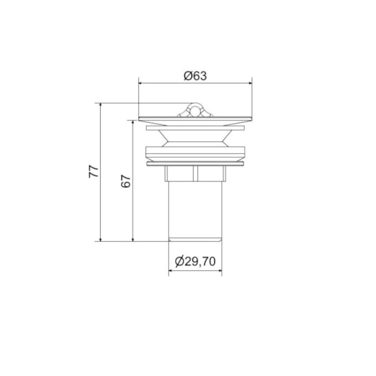 Válvula De Lavatório Sem Ladrão 1601 C 7/8 Meber - Imagem principal - ed1ac238-76d8-4f89-bfaf-2f7306ac3ec0