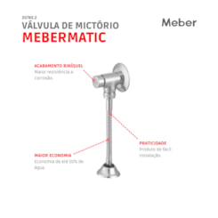 Válvula De Mictório 10021 Supernova Cano Meber 20cm