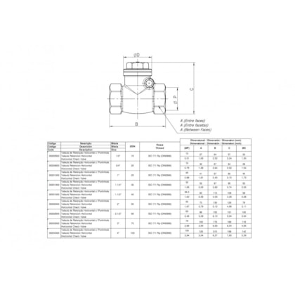 Válvula De Retenção Horizontal 1.1/2