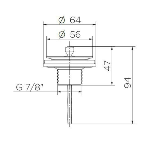Válvula De Saída D'água Universal Com Tampa De Metal Luxo Docol - Imagem principal - 09d5ee27-fe45-4deb-ac23-b73f2ad4507f