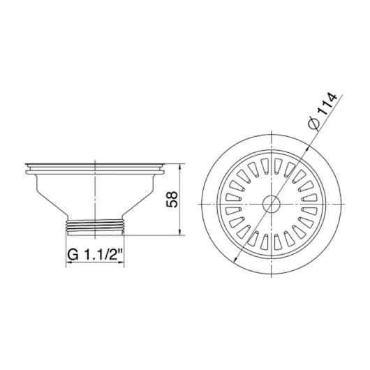 Válvula Escoamento Para Cozinha 4 1/2 Docol - Imagem principal - 7e1952ff-75d8-4465-a4ca-68e7340b9bb9