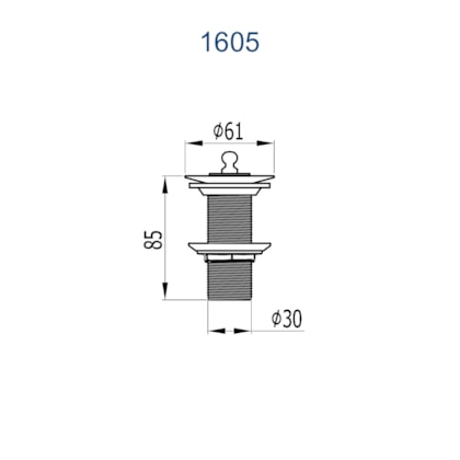 Válvula Para Lavatório Sem Ladrão Ouro Velho Fani