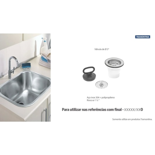 Válvula Para Pia E Cuba 3 Tramontina - Imagem principal - 99ee2c65-1da1-4cf4-a143-eb712991ec87