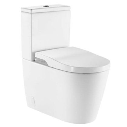 Vaso Sanitário Com Caixa Acoplada Assento Eletrônico E Saída Dual Rimless In-Wash Round Branco Roca 220v