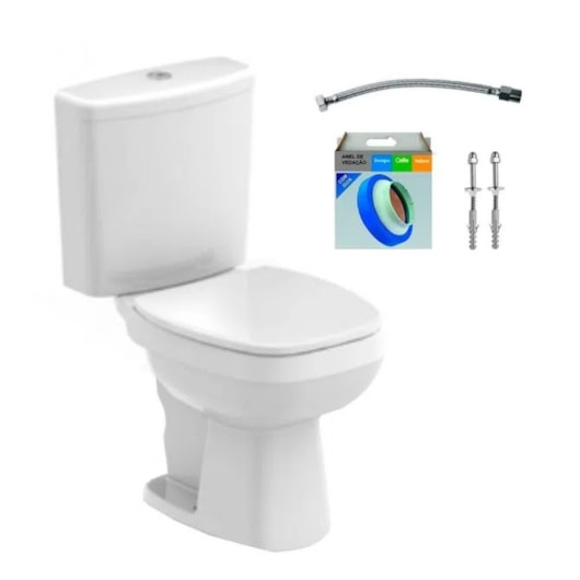 Vaso Sanitário Com Caixa Acoplada E Acessórios De Instalaçao Avant Branco Incepa - Imagem principal - a084ee46-76de-4b16-9854-58186cb5b0e6