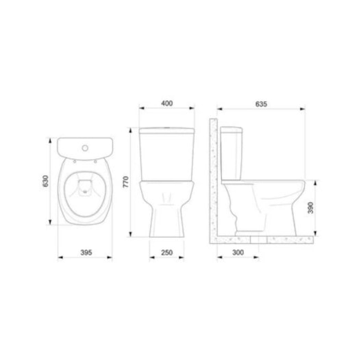 Vaso Sanitário Com Caixa Acoplada E Acessórios De Instalaçao Thema Cinza Incepa - Imagem principal - 8aef0b84-a1f5-4cf2-93a6-5fb2d8384bec