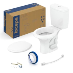 Vaso Sanitário Com Caixa Acoplada E Componentes De Instalação Zip Branco Incepa 3/6L