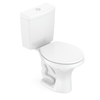 Vaso Sanitário Com Caixa Acoplada E Componentes De Instalação Zip Branco Incepa 3/6L