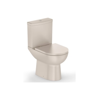 Vaso Sanitário Com Caixa Acoplada E Itens De Instalaçao Assento Termofixo Smart Beige Celite