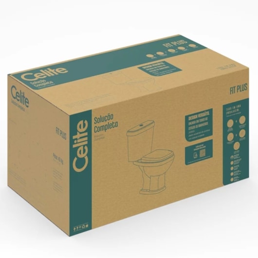 Vaso Sanitário Com Caixa Acoplada E Itens De Instalaçao Fit Plus Preto Celite - Imagem principal - c56038a9-9fba-4a67-8307-7716733d95b7