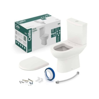 Vaso Sanitário Com Caixa Acoplada E Itens De Instalaçao Smart Pergamon Celite