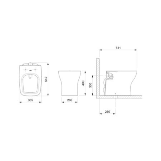 Vaso Sanitário Convencional Boss Matte Black Incepa - Imagem principal - 25d759f0-97db-4ddd-be37-f8c52233a3d9
