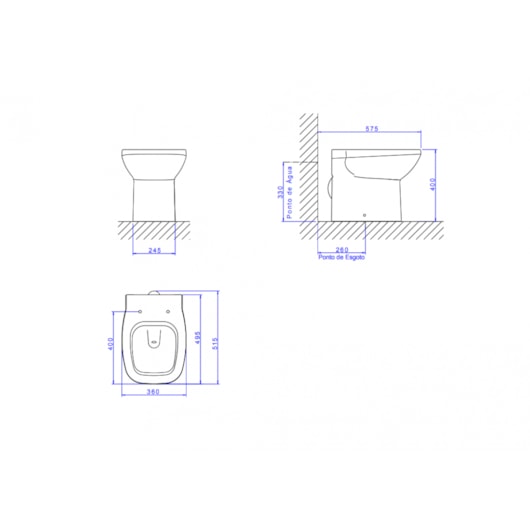 Vaso Sanitário Convencional Flex P38 Branco Deca - Imagem principal - 52c1002b-c023-43fd-a56c-44591e28e136