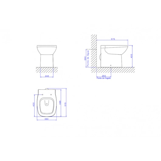 Vaso Sanitário Convencional Flex P38 Branco Deca - Imagem principal - 8786f131-0025-43e6-9ec8-b81ab4270d12