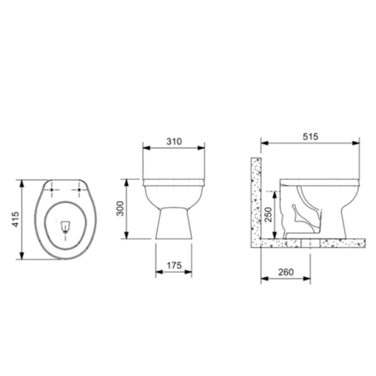 Vaso Sanitário Convencional Infantil Branco Celite - Imagem principal - f9fd18f6-56b2-4849-92b0-7703726297e6