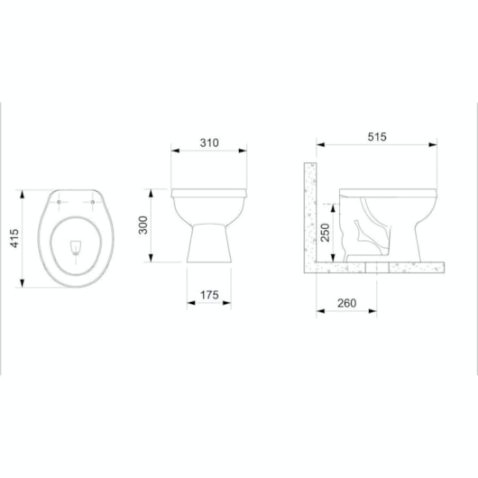 Vaso Sanitário Convencional Infantil Branco Incepa 6,8 Litros - Imagem principal - 427af16e-cbde-42f8-9d4a-c4a67ff35ad6