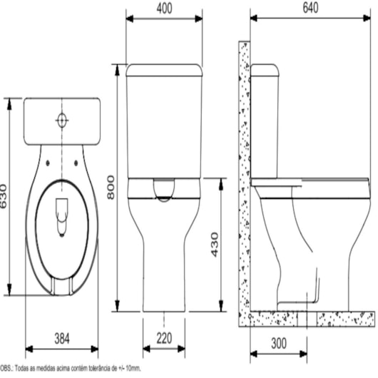 Vaso Sanitário De Acessibilidade Com Caixa Acoplada E Acessórios De Instalaçao Acesso In Branco Incepa - Imagem principal - 0950bd83-eb16-482c-bc04-e137e84a966d