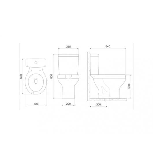 Vaso Sanitário De Acessibilidade Para Caixa Acoplada Com Abertura Frontal Acesso Confort  Celite - Imagem principal - d3761238-9c8f-4646-8587-b34c174a58fc