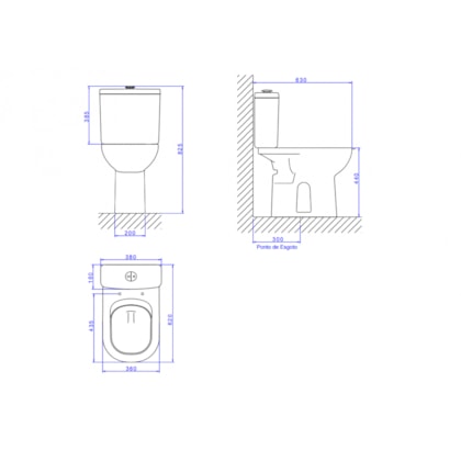 Vaso Sanitário De Acessibilidade Para Caixa Acoplada Vogue Plus Conforto Branco Deca