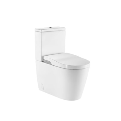 Vaso Sanitário Eletrônico Smart Toilet In-Wash com Caixa Acoplada Inspira Round Rimless Branco 220v Roca