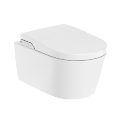 Vaso Sanitário Eletrônico Smart Toilet In-Wash Suspenso Inspira Round Rimless Branco 220v Roca - Imagem principal - 29590e6a-639a-477b-a88f-bcc611277e7b