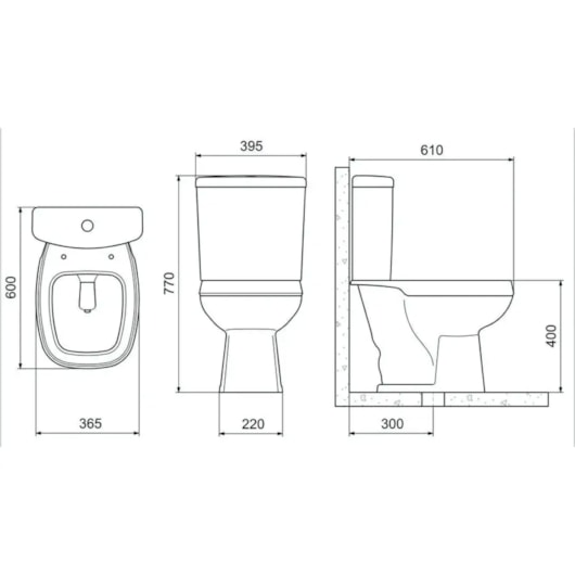 Vaso Sanitário Para Caixa Acoplada Avant Branco Incepa - Imagem principal - a7d215b0-51ce-4d94-a74c-2fae5ab5fd9c