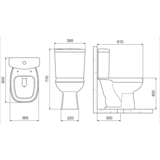 Vaso Sanitário Para Caixa Acoplada Avant Branco Incepa - Imagem principal - 084000cc-2c28-4eb3-b2a6-b08fe8c8aae2