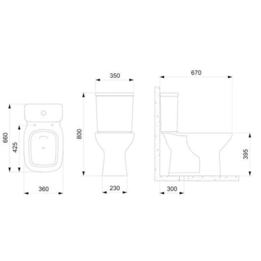 Vaso Sanitário Para Caixa Acoplada Debba Square Branco Roca - Imagem principal - 9f9785ac-45a2-4277-aff7-ecb5324bebb8