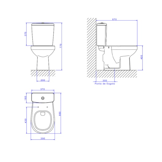 Vaso Sanitário Para Caixa Acoplada Fast P760 Branco Deca - Imagem principal - 70fc40f3-08f7-4d46-9aa9-9801fa4df48e