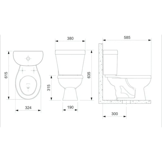 Vaso Sanitário Para Caixa Acoplada Infantil Branco Incepa - Imagem principal - 4d5fb989-a992-4a62-97df-83485aa75686