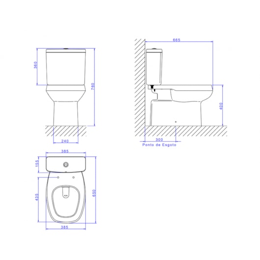 Vaso Sanitário Para Caixa Acoplada Monte Carlo Branco Deca - Imagem principal - 19da6773-550b-4598-9ef6-423f8909eff3