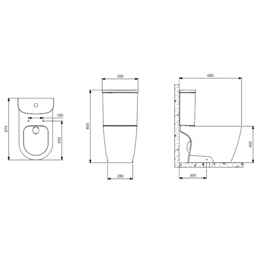 Vaso Sanitário Para Caixa Neo N Rimless Mate Black Incepa - Imagem principal - 19ec41ea-9868-4cd0-8abd-5fec780dc436