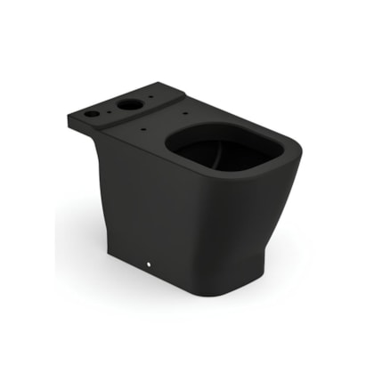 Vaso Sanitário Para Caixa Saída Horizontal Gap Preto Matte Roca