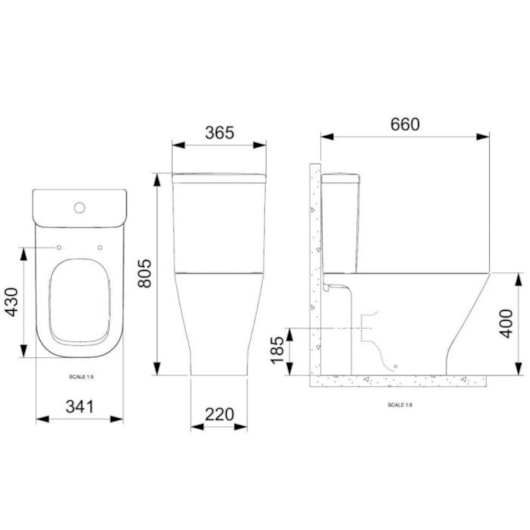 Vaso Sanitário Para Caixa Saída Horizontal Gap Preto Matte Roca - Imagem principal - ab66314e-5a1e-4523-a648-2aa2c8414294