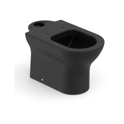 Vaso Sanitário Para Caixa Saida Vertical Sinfônica Nexo Matte Black Roca