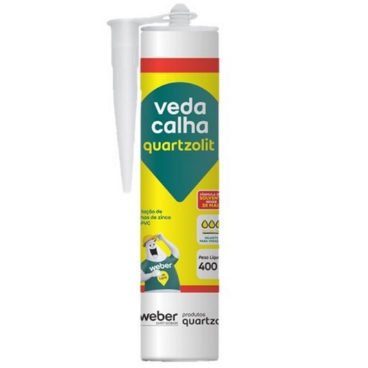 Veda Calha 400gr Cinza Quartzolit - Imagem principal - 1edaf1d2-19b2-488d-acaa-8c22ca886b58