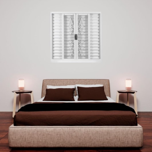 Veneziana 6 Folhas Vidro Liso Com Grade Elo Branco MGM 120x200cm - Imagem principal - 4fec12f2-a925-41a2-a9c2-2f727181f7f3