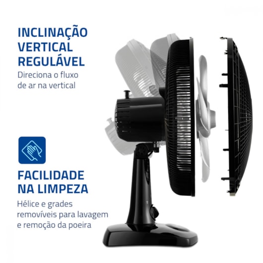 Ventilador Super Power VSP30B Preto Mondial 30cm 127V 60W - Imagem principal - 4dd0fc60-53b0-4b7b-a574-4d771b0644e3