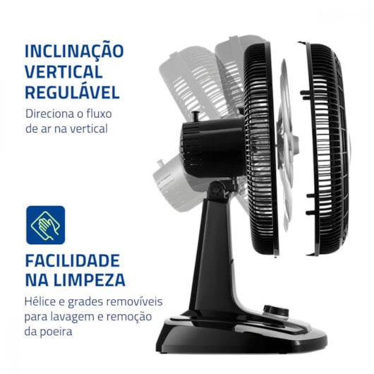 Ventilador Super Turbo 8 Pás Preto E Prata Mondial 40cm 127V 140W - Imagem principal - bcfc6ee7-c1a6-4e51-8b9c-4149f892946c