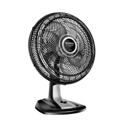 Ventilador Super Turbo 8 Pás Preto E Prata Mondial 40cm 127V 140W