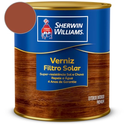 Verniz Filtro Solar Brilhante Mogno Sherwin Williams 0,9L