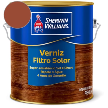 Verniz Filtro Solar Brilhante Mogno Sherwin Williams 3,6L
