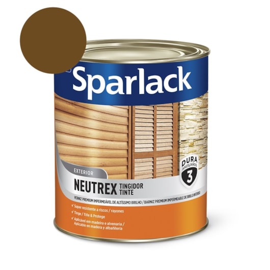 Verniz Neutrex Brilhante Castanho Avermelhado 900ml Sparlack Coral - Imagem principal - 226ba76f-13f8-49c8-bd5b-9cf0f9f61fe7