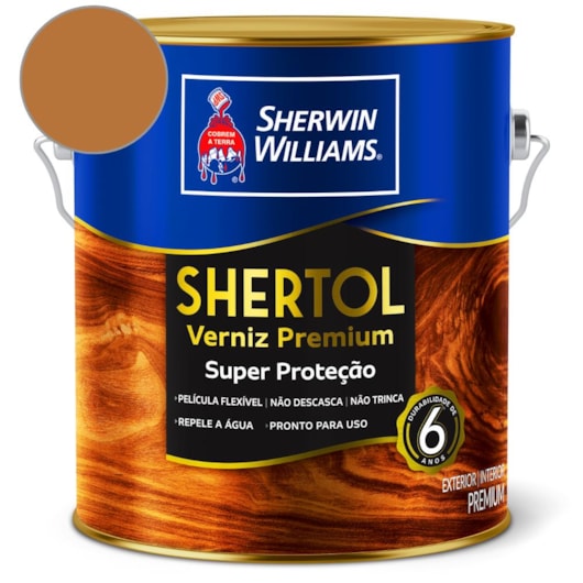 Verniz Shertol Brilhante Canela Sherwin Williams 3,6L - Imagem principal - d0e73387-20ef-4129-ab57-c0d8cc26c10d